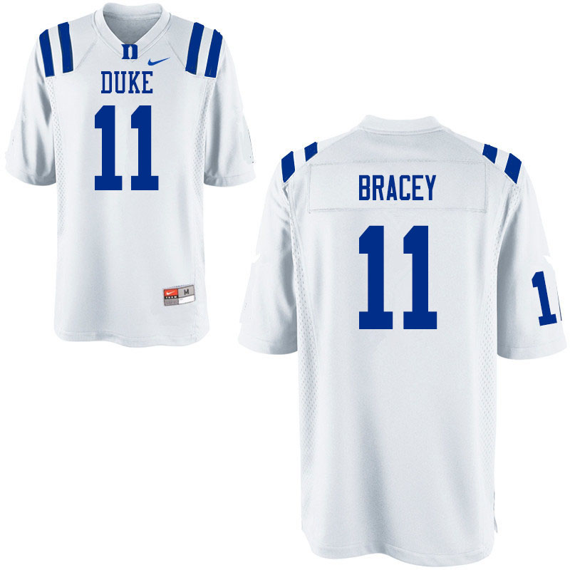 Men #11 Scott Bracey Duke Blue Devils College Football Jerseys Sale-White